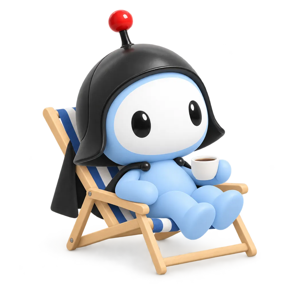 Vader off duty in a deck chair